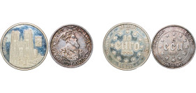 Belgium Kingdom 1987-1996 ECU (2 Lots) 20g & 23.11g Silver (.833) Brussels Mint AU