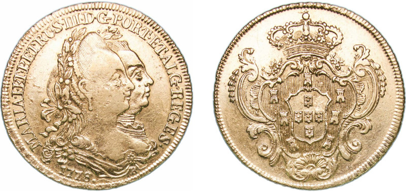 Brazil 1778 R 6400 Réis - Maria I and Pedro III (Bahia and Rio de Janeiro Mints)...