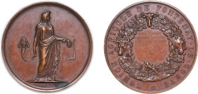France Dated 1869 Medal - Comice agricole de fontenay-le-comte Bronze 64.39g UNC