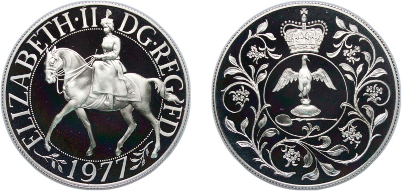 Great Britain United Kingdom 1977 25 New Pence - Elizabeth II (Silver Jubilee; S...