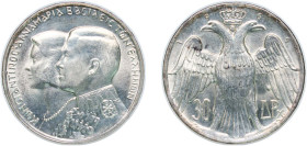 Greece Kingdom 1964 30 Drachmai - Constantine II (Royal Marriage) Silver (.835) Kongsberg Mint (1000000) 12g UNC KM 87