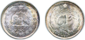 Iran Empire SH 1323 (1944) 1 Rial - Mohammad Rezā Pahlavī Silver (.600) 1.54g UNC KM 1143