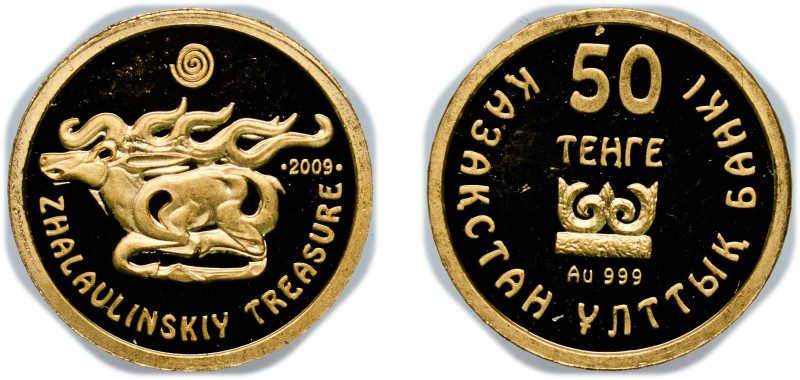 Kazakhstan Republic 2009 50 Tenge (Zhalaulinskiy treasure) Gold (.9999) Ust-Kame...