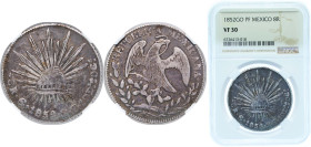Mexico Federal Republic 1852 Go PF 8 Reales Silver (.903) Guanajuato Mint 27.07g NGC VF 30 KM 377.8