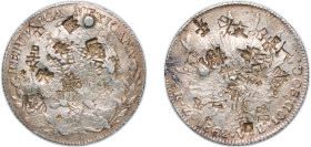 Mexico Federal Republic 1862 Zs VL 8 Reales Silver (.903) Zacatecas Mint 26.6g VF Chopmarked KM 377.13