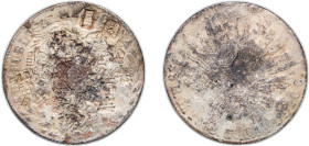 Mexico Federal Republic 1873 Ho PR 8 Reales Silver (.903) Hermosillo Mint (351000) 27g VF Chopmarked KM 377.9