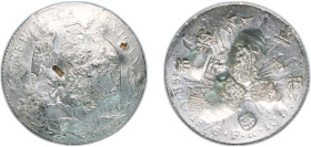 Mexico Federal Republic 1876 Go FR 8 Reales Silver (.903) Guanajuato Mint 25.84g VF Chopmarked KM 377.8