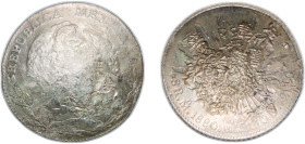Mexico Federal Republic 1880 Mo MH 8 Reales Silver (.903) Mexico City Mint 26.98g VF Chopmarked KM 377.10