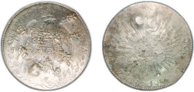 Mexico Federal Republic 1884 Zs JS 8 Reales Silver (.903) Zacatecas Mint 26.94g VF KM 377.13