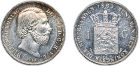 Netherlands Kingdom 1865 1 Gulden - Willem III Silver (.945) Utrecht Mint (6401755) 10g UNC KM 93