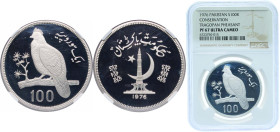 Pakistan Islamic Republic 1976 100 Rupees (Conservation) Silver (.925) Royal Mint (5837) 28.28g NGC PF 67 KM 40 Schön 42