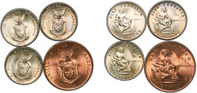 Philippines Commonwealth 1944-1945 1 & 5 Centavos (4 Lots) UNC