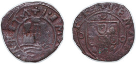 Portugal Kingdom 1495 - 1521 Ceitil - Manuel I Copper 1.83g VF Magro E1 2