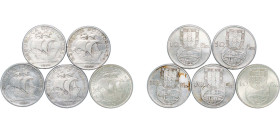 Portugal Second Republic 1954 10 Escudos (5 Lots) Weight all 61.8g Silver (.680) Lisbon Mint (5764350) VF KM 586 Gomes R 44