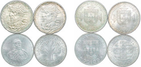 Portugal Second Republic 1969-1971 50 Escudos (4 Lots) Weight all 72.53g Silver Lisbon Mint UNC