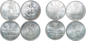 Portugal Third Republic 1997-2000 1000 Escudos (4 Lots) Silver Lisbon Mint 28g UNC