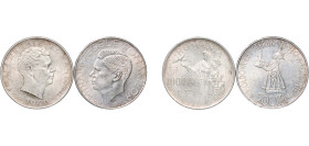 Romania Kingdom 1940-1941 500 & 100000 Lei - Mihai I (2 Lots) Silver 25g AU