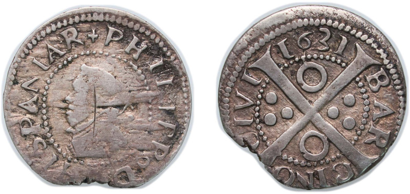 Spain Principality of Catalonia Spanish states 1631 1 Croat - Felipe IV Silver (...