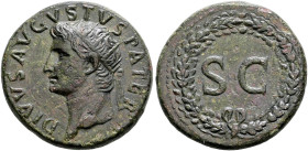 Kaiserzeit. Tiberius 14-37 

Dupondius (für Divus Augustus) ca. 22-26 -Rom-. DIVVS AVGVSTVS PATER. Büste des Divus Augustus mit Strahlenkrone nach l...