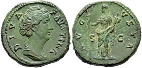 Kaiserzeit. Faustina Maior †141, Gemahlin des Antoninus Pius 

Sesterz (Diva Faustina unter Antoninus Pius) nach 141 -Rom-. DIVA FAVSTINA. Drapierte...