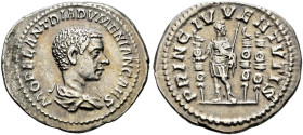 Kaiserzeit. Diadumenianus Caesar 217-218 

Denar Sept. 217 - Febr. 218 -Rom-. M OPEL ANT DIADVMENIAN CAES. Bloße drapierte Büste nach rechts / PRINC...