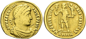 Kaiserzeit. Valentinianus I. 364-375 

Solidus 364/367 -Nicomedia-. D N VALENTINIANVS P F AVG. Drapierte und gepanzerte Büste mit Rosettendiadem nac...