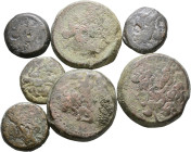 18 Stücke: Bronzemünzen, zumeist ÄGYPTIA aus der Ptolemäerzeit (AE-29 mm bis AE-19 mm) sowie einige andere Kleinnominale. schön, schön-sehr schön, fas...