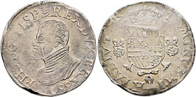 Belgien-Brabant. Philipp II. von Spanien 1555-1598 

Philippstaler (Ecu philippe) 1588 -Antwerpen-. Delm. 18, Dav. 8637, Vanhoudt 362 (R1). sehr sel...