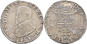 Belgien-Brabant. Philipp II. von Spanien 1555-1598 

Philippstaler (Ecu philippe) 158 (!!!) -Antwerpen-. Die dritte oder vierte Ziffer der Jahreszah...