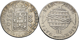 Brasilien. Johann VI. Prinzregent und König 1799-1822 

Lot (2 Stücke): 960 Reis 1816 und 1818 -Bahia-. KM 307.1. (der Jahrgang 1818 fehlt hier irri...