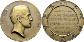 China-Republik. Erste Republik 1912-1949 

Bronzemedaille 1921 von A. Bruce-Joy, auf die Nestorianische Expedition nach XI'AN. Büste des Expeditions...