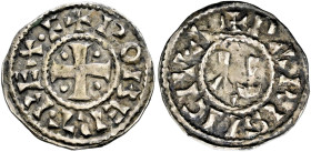 Frankreich-Königreich. Robert II. 996-1031

Denier (2. Type) -Paris-. +ROBERT.REX.F. Kreuz mit je einem Punkt in den Winkeln / +PARISII CIVA. TY(V) ...