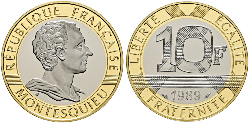 Frankreich-Königreich. Fünfte Republik seit 1958 

10 Francs (Bimetall: GOLD, ...