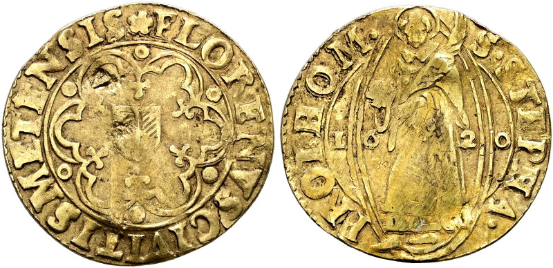 Frankreich-Metz, Stadt. 

Goldgulden 1620. Stadtwappen im verzierten Sechspass...