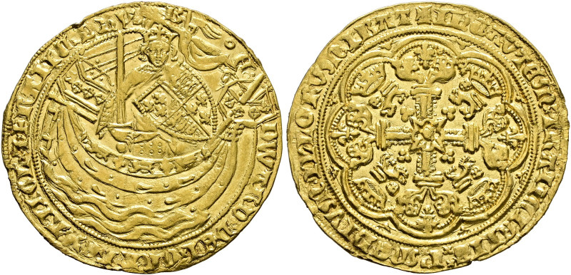 Großbritannien. Edward III. 1327-1377 

Noble o.J. (1356-1361) -London-. Münzz...