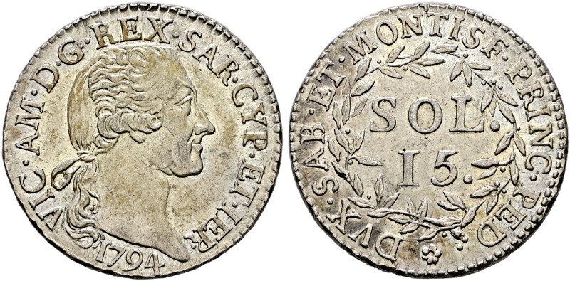 Italien-Sardinien. Victor Amadeus III. von Savoyen 1773-1796 

15 Soldi 1794 -...