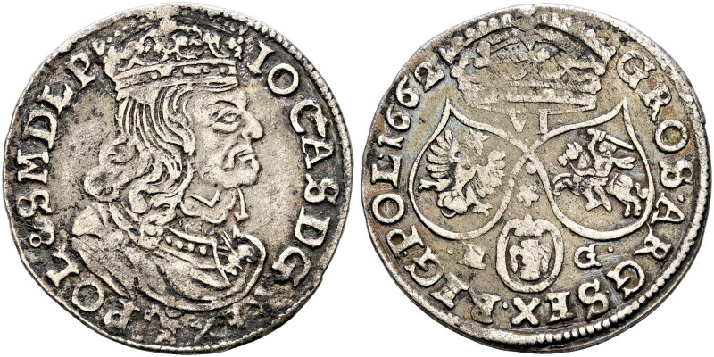 Polen. Johann II. Casimir 1649-1668 

Sechsgröscher 1662 -Posen-. Kopicki 1646...
