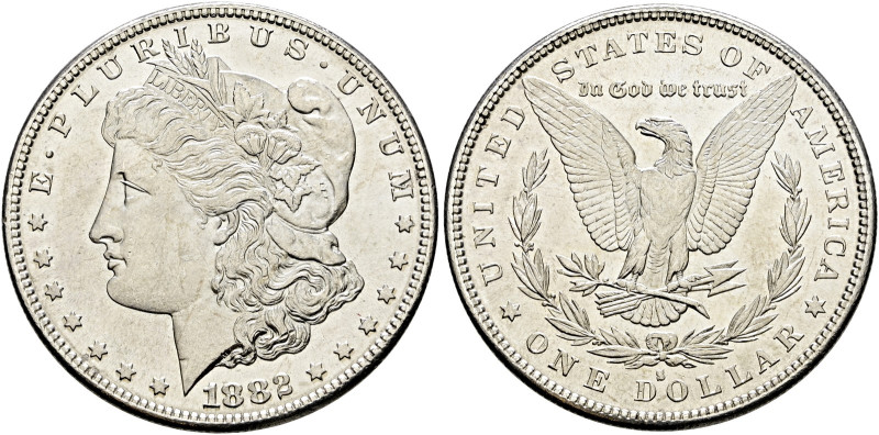 USA. 

Morgan Dollar 1882 -San Francisco-. KM 110. Prachtexemplar, fast Stempe...