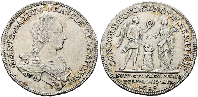 Haus Habsburg. Maria Theresia 1740-1780 

Jetonartige Silbermedaille 1770 von ...