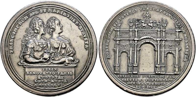 Haus Habsburg. Franz I. 1745-1765 

Silbermedaille 1745 von A.R. und P.P. Wern...