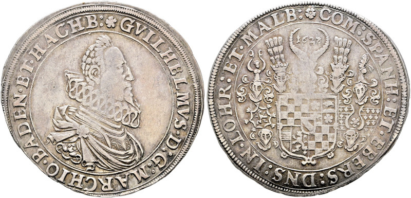 Baden-Baden. Wilhelm 1622-1677 

Taler 1627 (aus 1626 im Stempel geändert) -Ba...