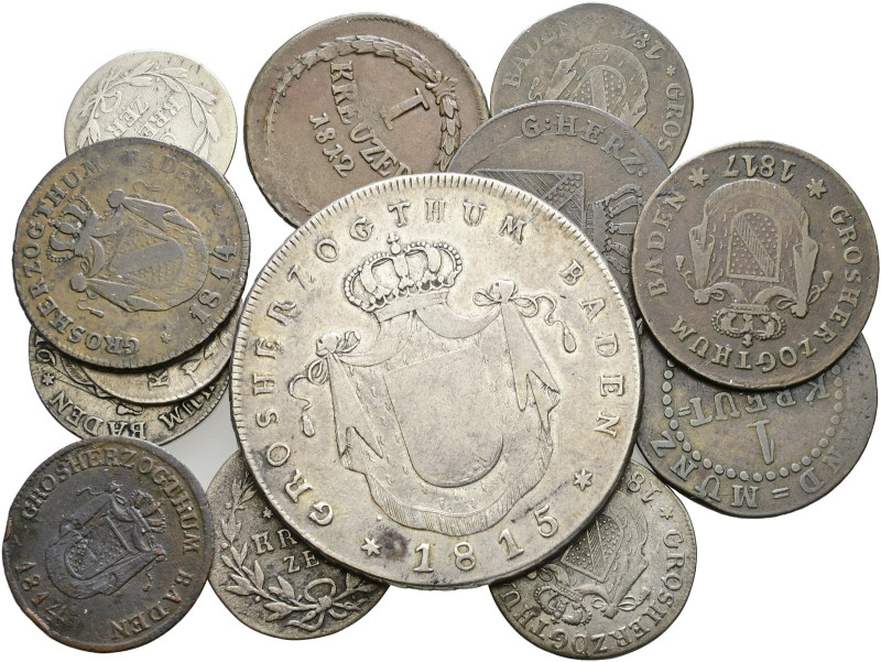 Baden-Durlach. Karl Ludwig Friedrich 1811-1818 

Lot (14 Stücke): Kronentaler ...