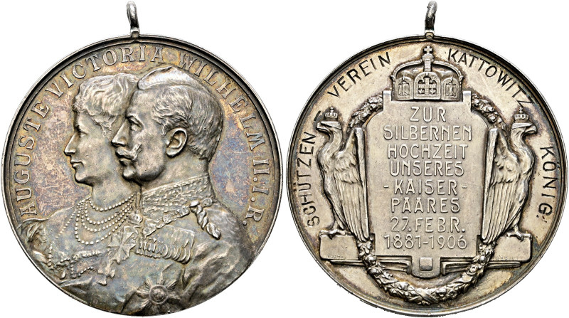 Brandenburg-Preußen. Wilhelm II. 1888-1918. 

Tragbare Silbermedaille 1906 von...