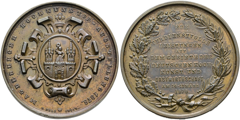 Magdeburg, Stadt. 

Bronzene Prämienmedaille 1878 von H. Held, der Deutschen K...