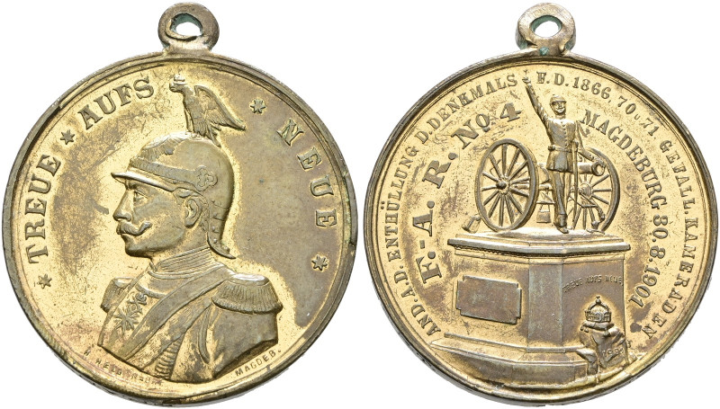 Magdeburg, Stadt. 

Tragbare Bronzemedaille 1901 aus der Werkstatt H. Held Nac...