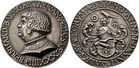 Nürnberg. Porträtmedaillen von der Renaissance bis zum Klassizismus. 

Silbermedaille 1526 aus dem Umfeld von Matthes Gebel, auf Bernhard Baumgartne...