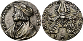 Nürnberg. Porträtmedaillen von der Renaissance bis zum Klassizismus. 

Silbermedaille o.J. von einem unbekannten Meister, auf Hieronymus Ebner. HIER...