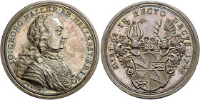 Nürnberg. Porträtmedaillen von der Renaissance bis zum Klassizismus. 

Silbermedaille 1748 von Adam Rudolf Werner, auf Johann Georg Haller von Halle...