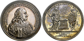 Nürnberg. Porträtmedaillen von der Renaissance bis zum Klassizismus. 

Silbermedaille 1755 von Loos, auf den 68. Geburtstag von Karl Sigmund von Hol...