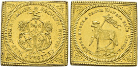 Nürnberg. Nürnberg, Stadt. 

Lammdukaten-Klippe 1700 (geprägt 1746-1755). Münzzeichen CGL. Ke. 73, Slg. Erl. 591, Fr. 1886, Widhalm 12b. 3,49 g gute...